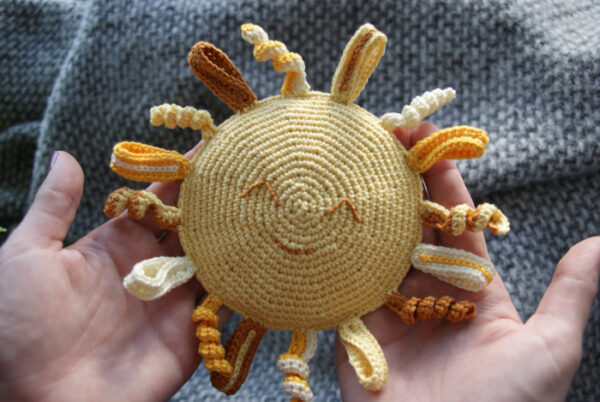 Happy Sun Baby Crinkle Toy Crochet Pattern - Image 5