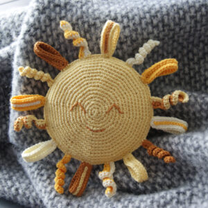 Happy Sun Baby Crinkle Toy Crochet Pattern