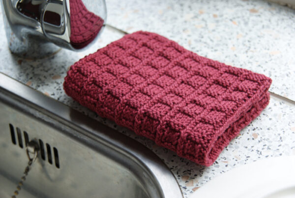 Homey Dishcloth with Waffle Stitch Knitting Pattern - Image 3