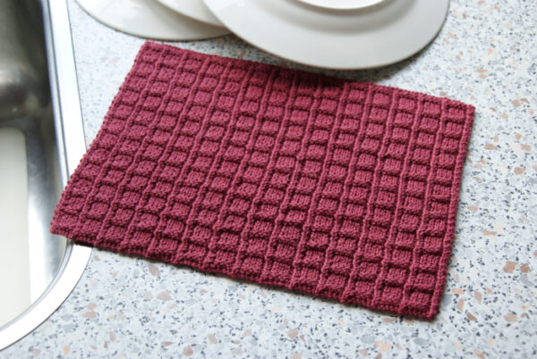 Homey Dishcloth with Waffle Stitch Knitting Pattern - Image 7