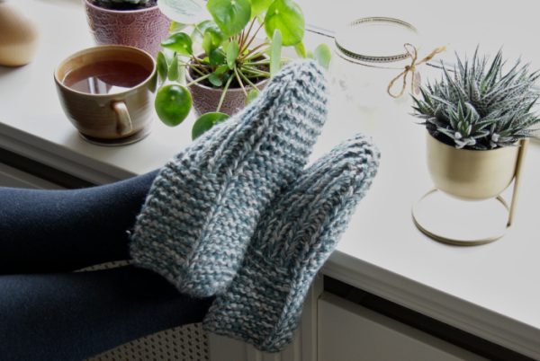 Quick Comfy Slippers Knitting Pattern