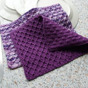 Charming Dishcloth with Smocking Stitch Knitting Pattern